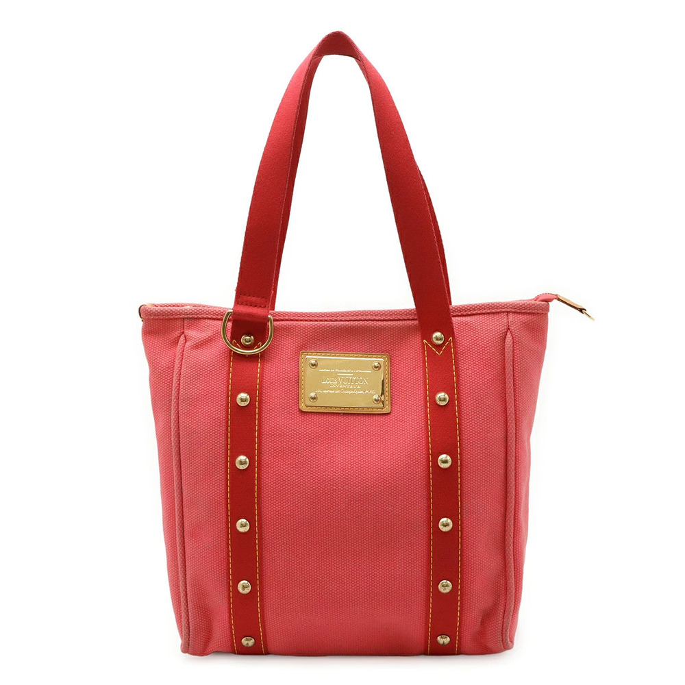 LOUIS VUITTON Antigua Cabas Tote Bag Shoulder Hobo Canvas Rose Pink